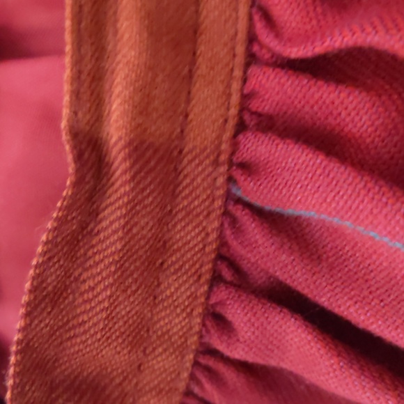 Vtg Liz Claiborne Plaid Burgundy Plum Midi Skirt 100% Wool Fall Trend 80's Sz12 - Picture 3 of 8